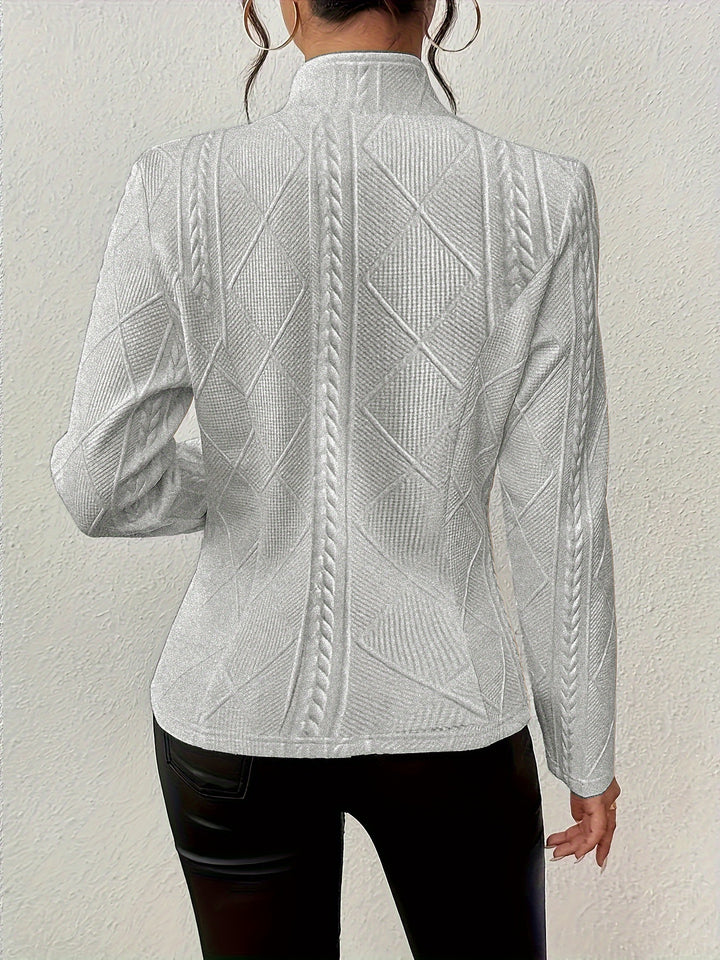 Ghislaine | Veste Texturée Cintrée à Boutons