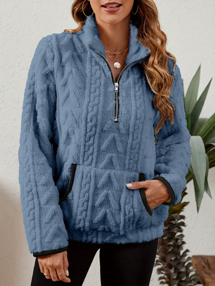 Faustine | Pull Texturé Col Zippé