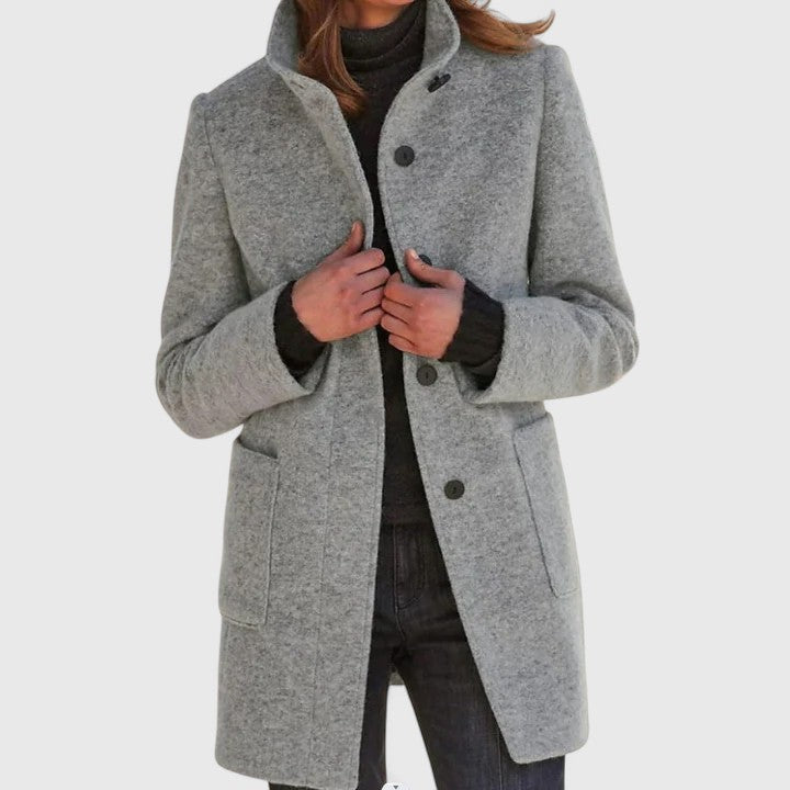Clarisse | Manteau Élégant à Col Montant