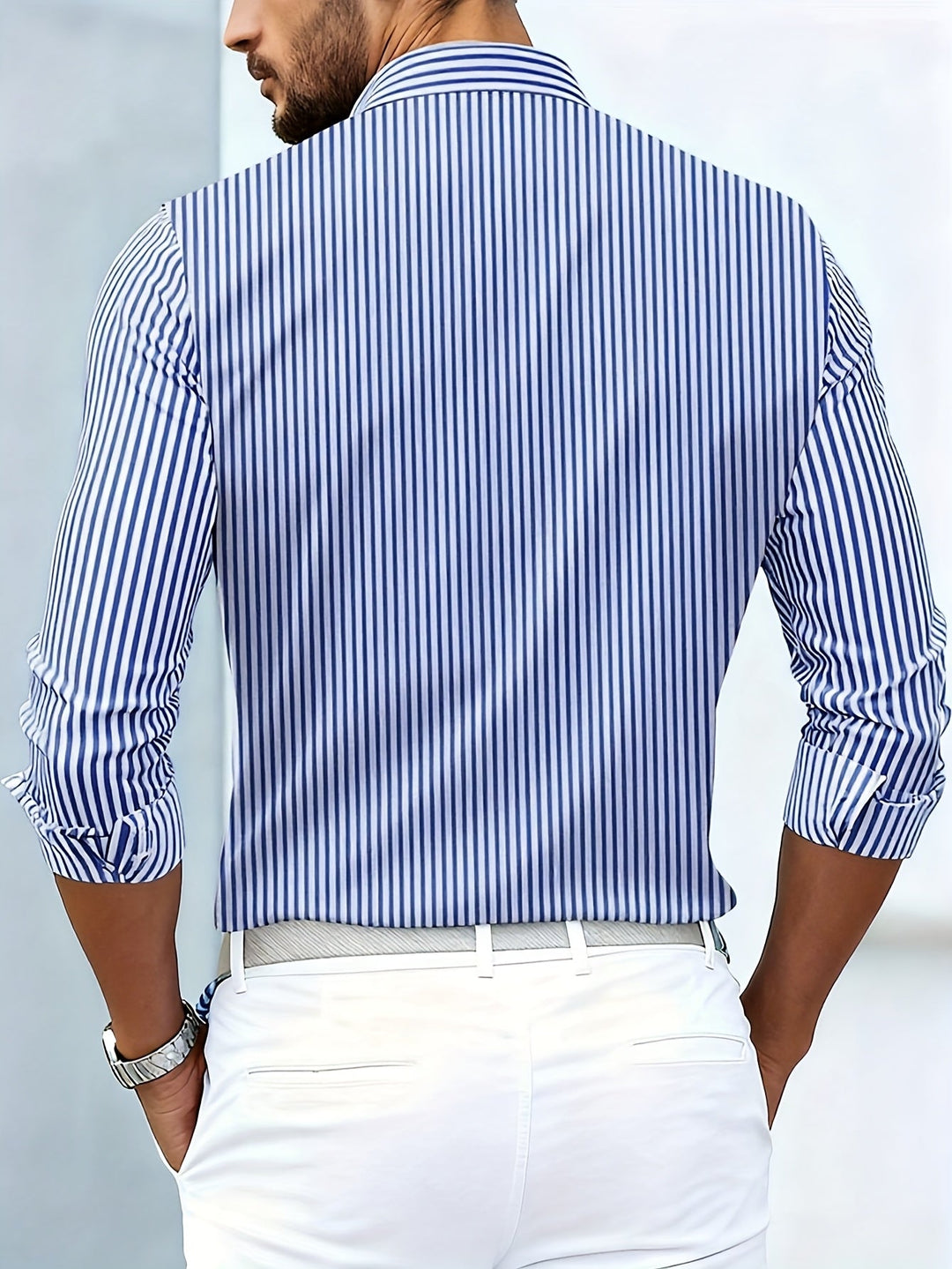 Baptiste | Chemise Rayée à Tissage Élégant