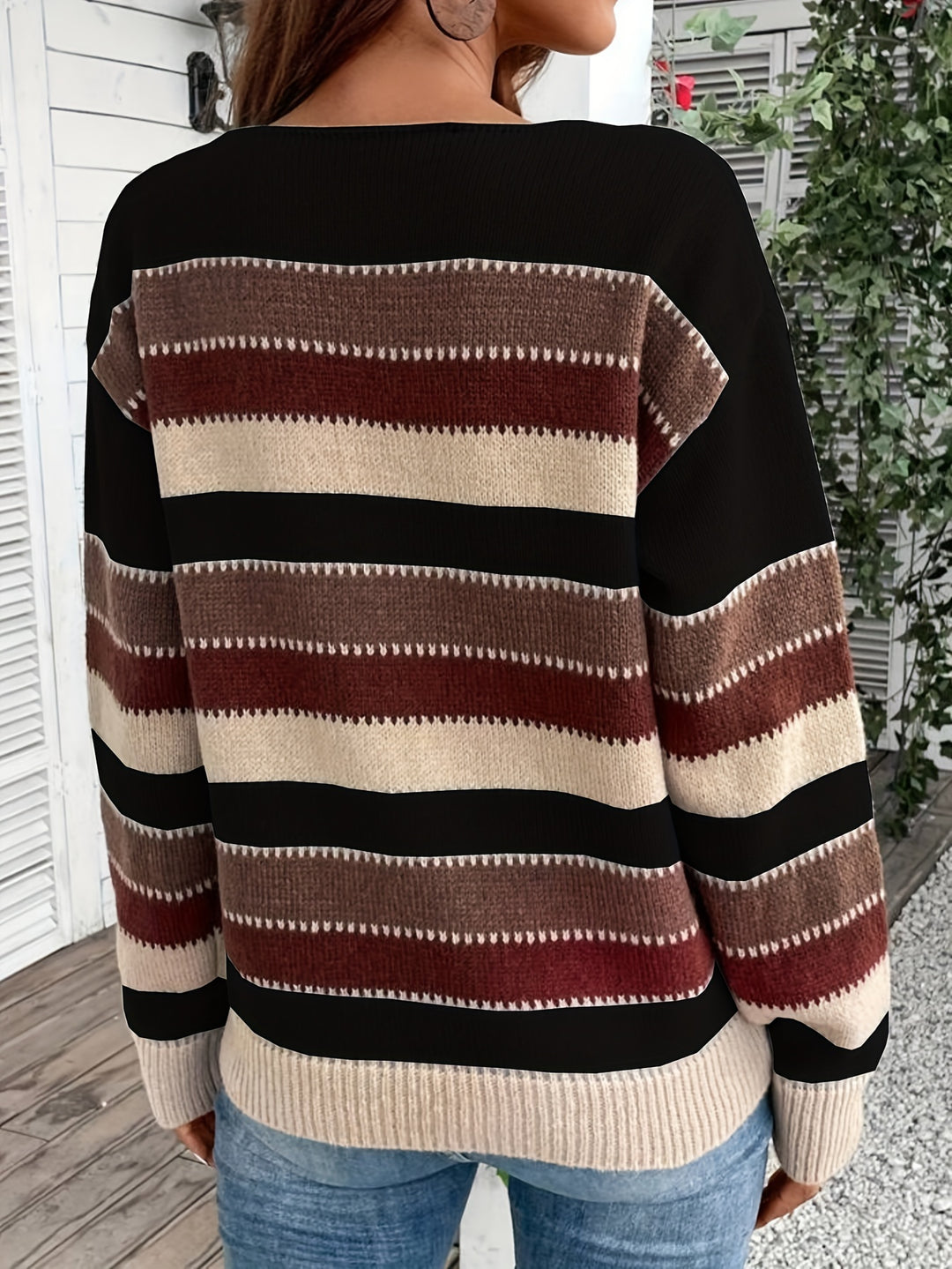 Béatrice | Pull Rayé Col Rond Coupe Ample