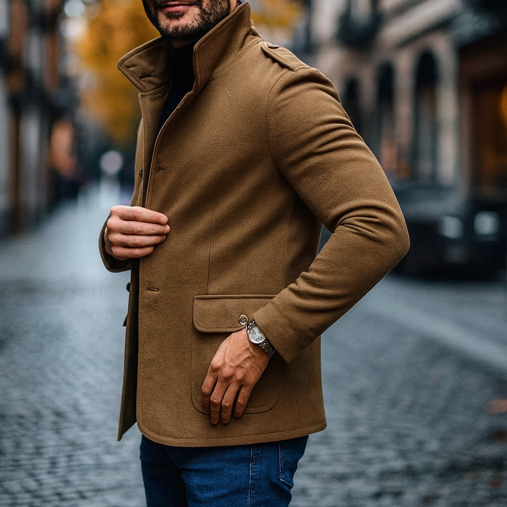 Guillaume | Manteau à Col Montant Raffiné