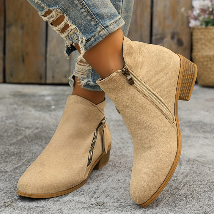 Pauline | Bottines Élégantes à Zip