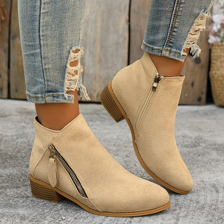 Pauline | Bottines Élégantes à Zip