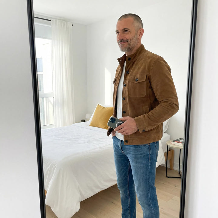 Benoît | Veste Boutonnée à Col Montant