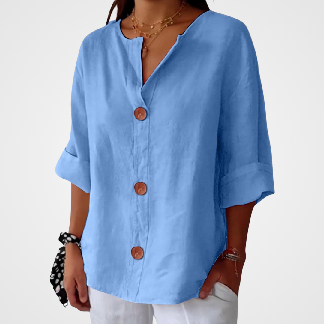 Blanche | Blouse Fluide Boutonnée