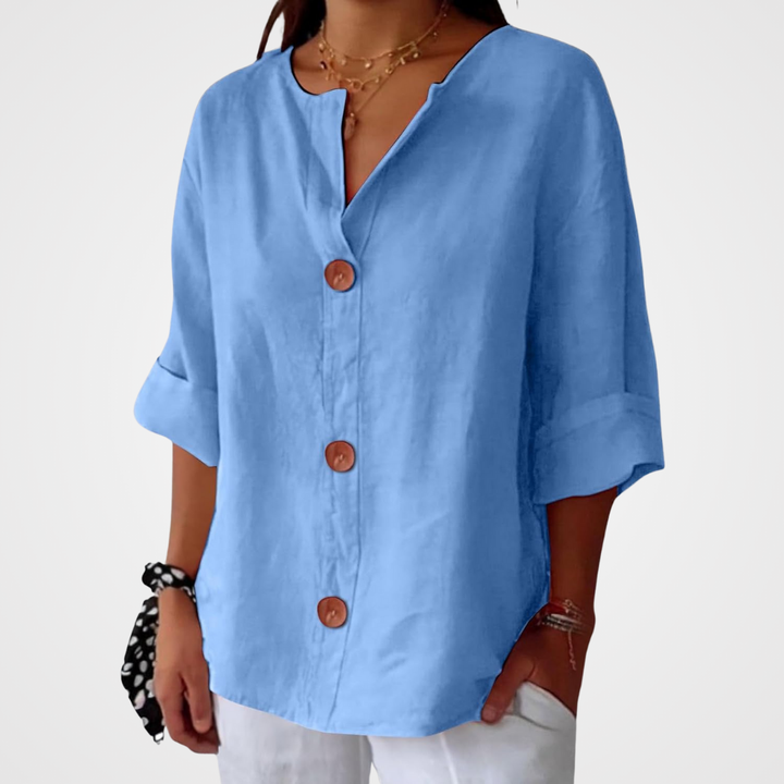 Blanche | Blouse Fluide Boutonnée