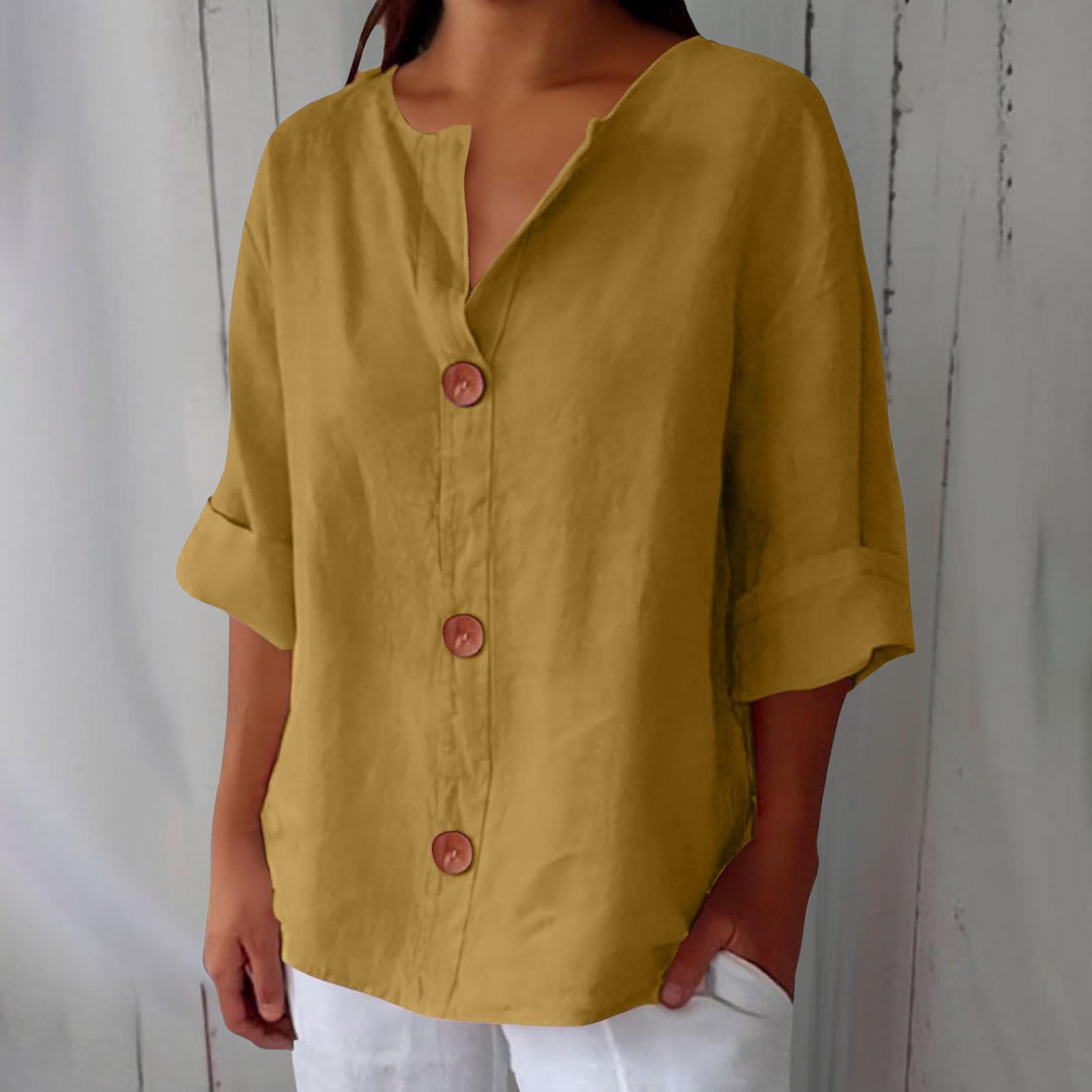 Blanche | Blouse Fluide Boutonnée