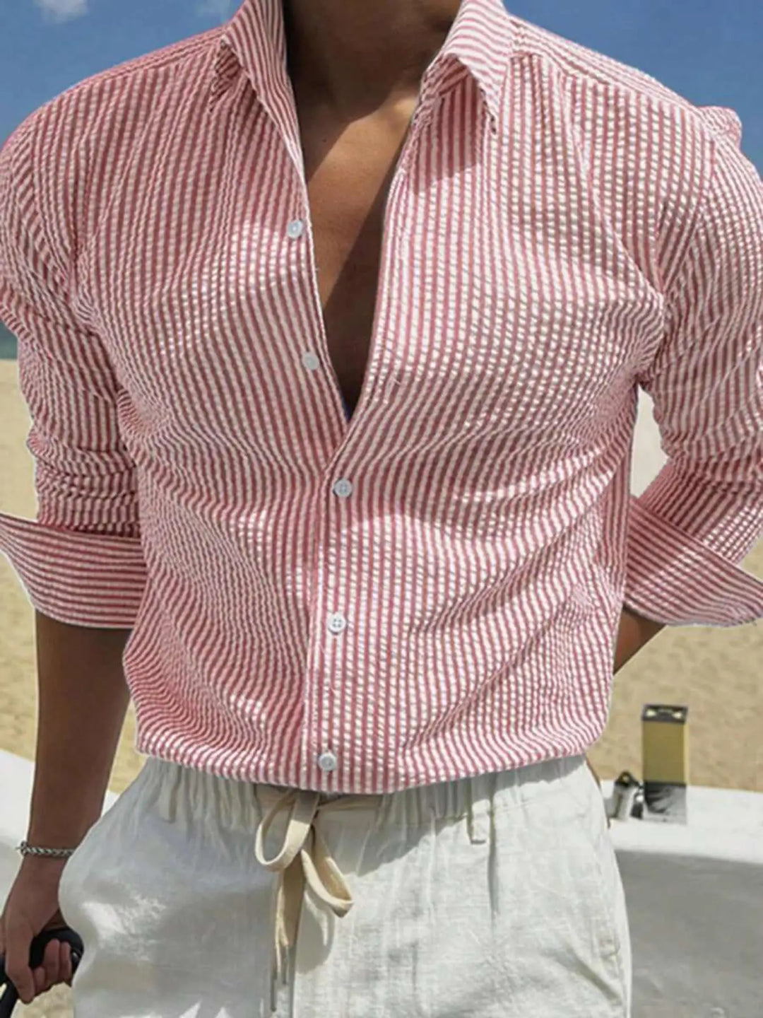 Julien | Chemise Rayée à Manches Longues