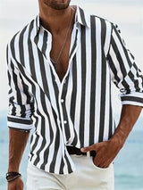 Roland | Chemise Rayée à Manches Longues