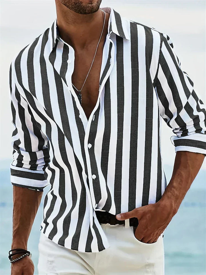 Roland | Chemise Rayée à Manches Longues