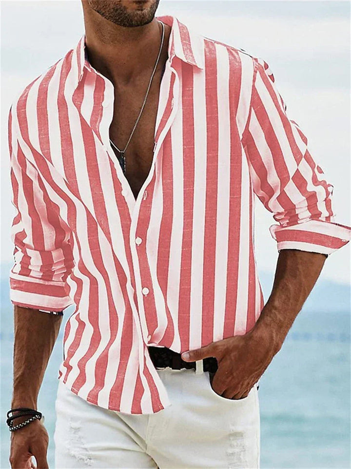 Roland | Chemise Rayée à Manches Longues