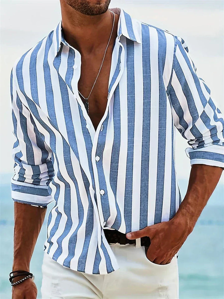Roland | Chemise Rayée à Manches Longues
