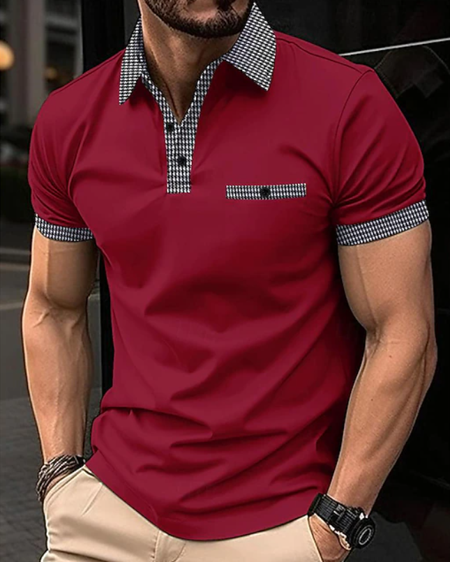 Lucas | Polo Élégant à Col Contrasté