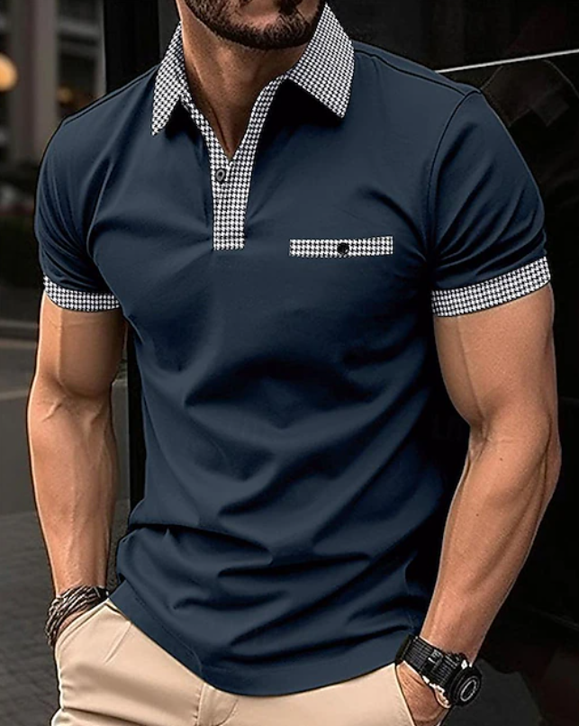 Lucas | Polo Élégant à Col Contrasté
