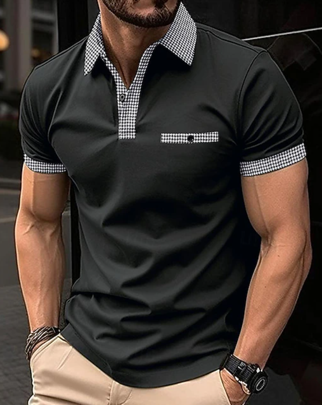 Lucas | Polo Élégant à Col Contrasté