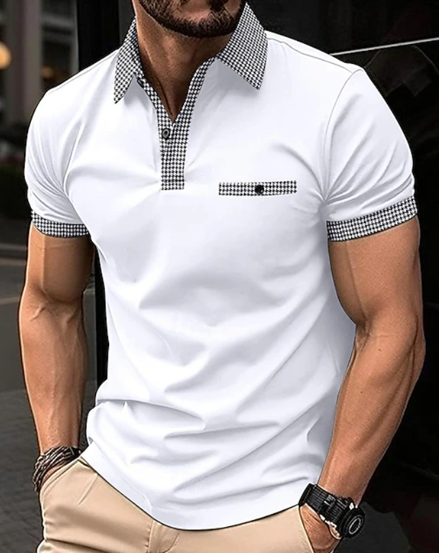 Lucas | Polo Élégant à Col Contrasté