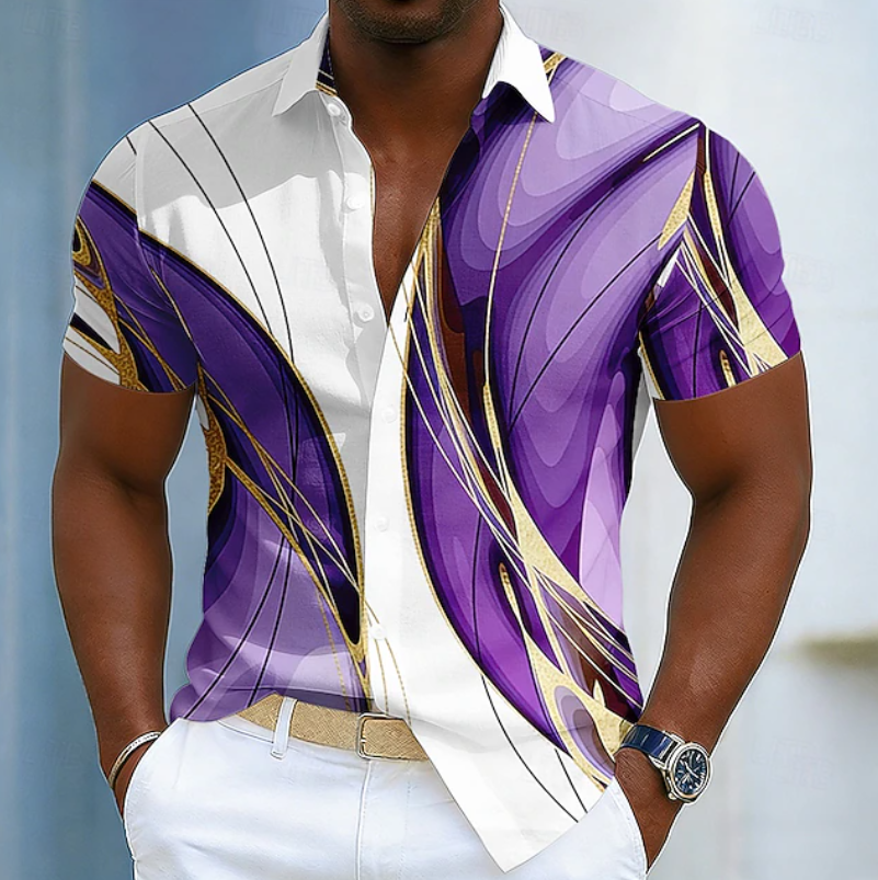 Gaétan | Chemise Élégante à Motif Linéaire