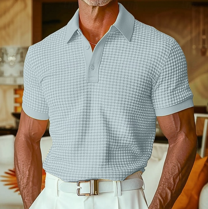 Basile | Polo Texturé à Col Ouvert