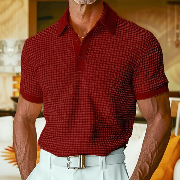 Basile | Polo Texturé à Col Ouvert