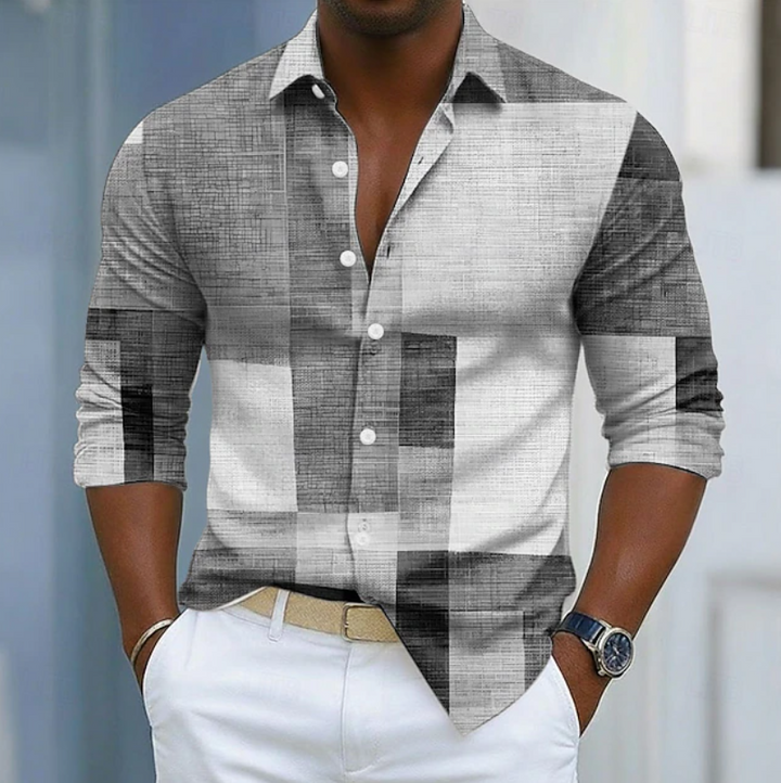Lucas | Chemise Patchwork à Blocs de Couleurs