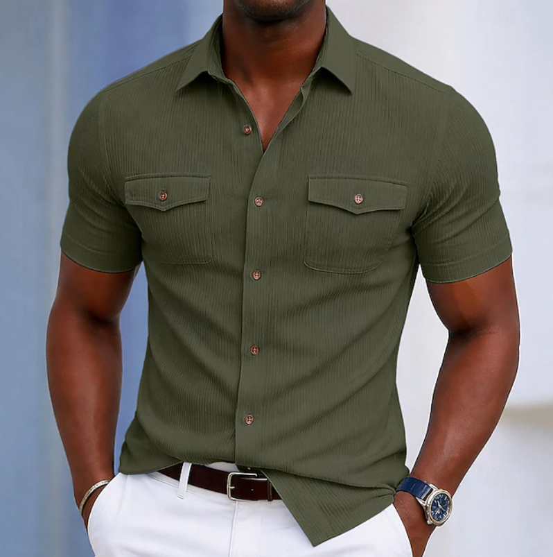 Josselin | Chemise Manches Courtes à Poches