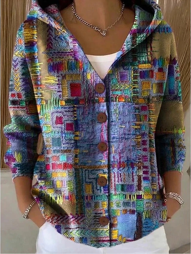 Coralie | Veste à Capuche Boutonnée