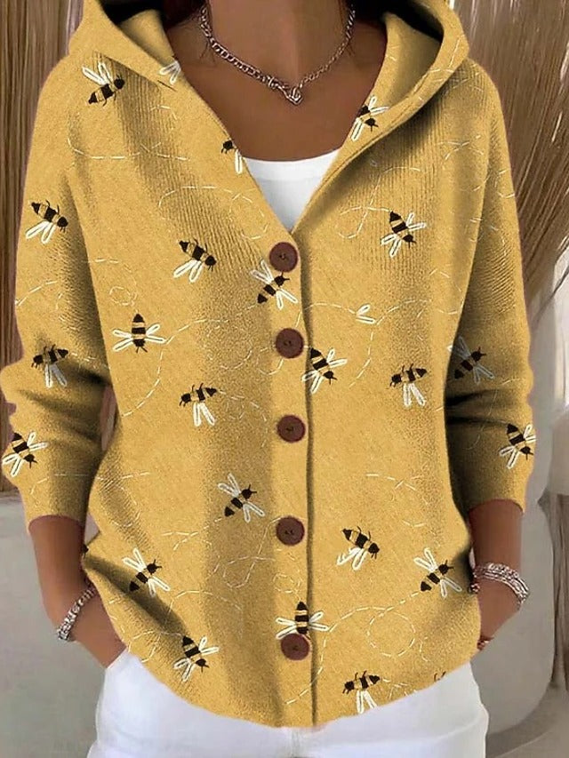 Coralie | Veste à Capuche Boutonnée