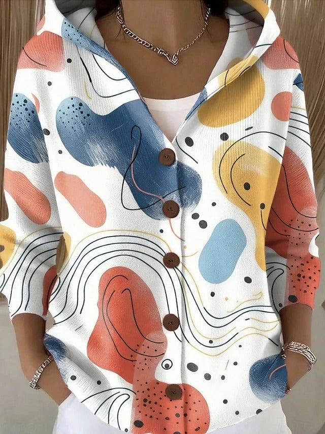 Coralie | Veste à Capuche Boutonnée