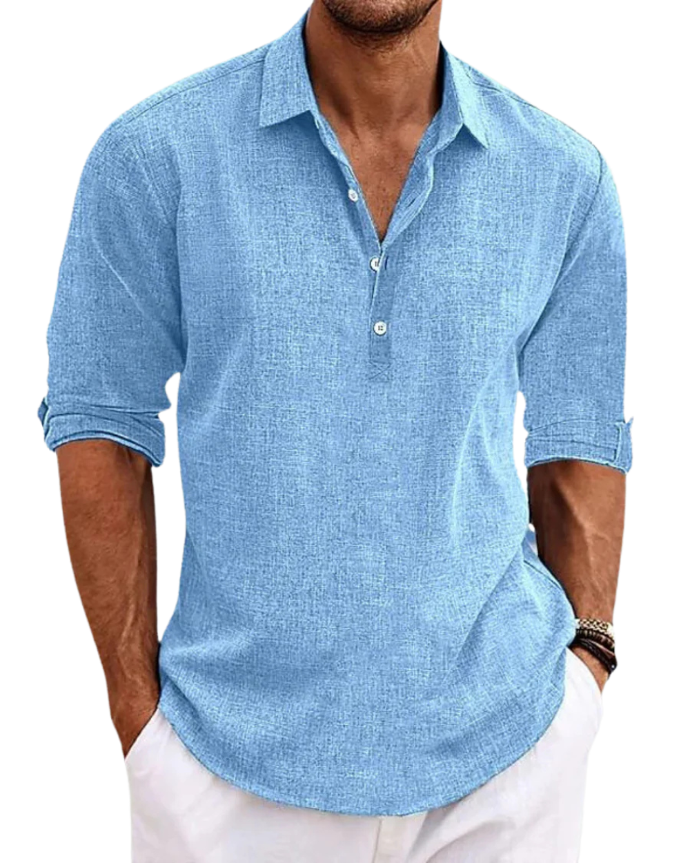 Étienne | Chemise Décontractée à Col Ouvert