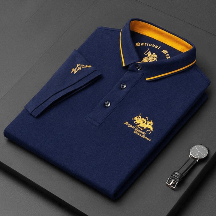 Hugues | Polo Brodé à Col Contrasté