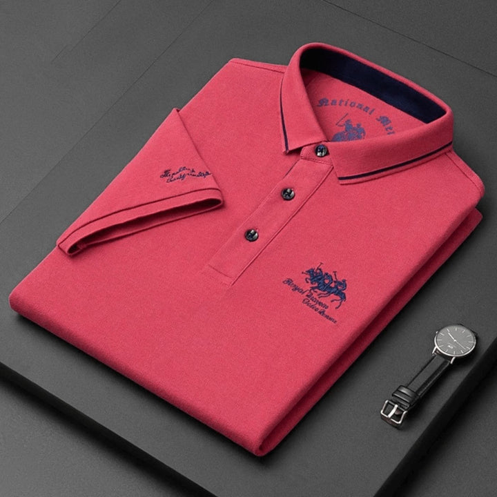 Hugues | Polo Brodé à Col Contrasté
