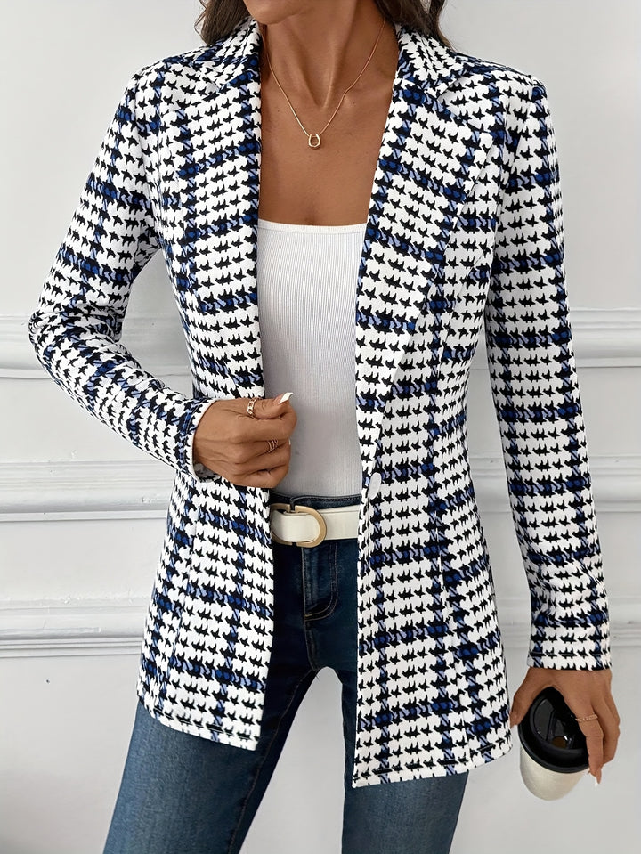 Célestine | Blazer Élégant à Motif Pied-de-poule