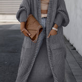 Yvette | Gilet Long Côtelé à Poches