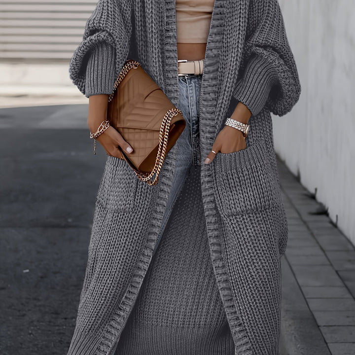Yvette | Gilet Long Côtelé à Poches