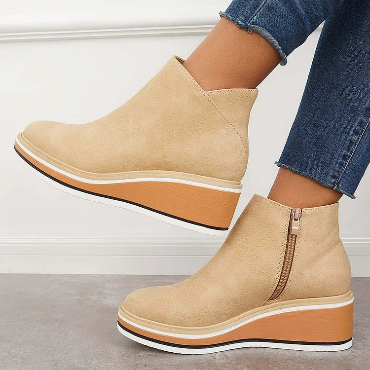Oriane | Bottines Élégantes à Semelle Plateforme