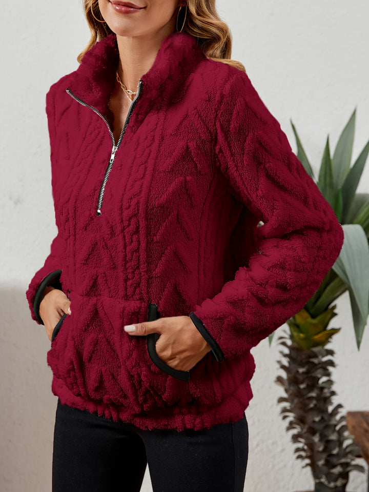 Faustine | Pull Texturé Col Zippé