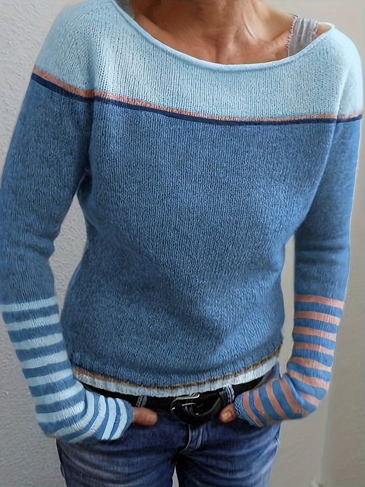 Amandine | Pull Color-Block à Manches Longues