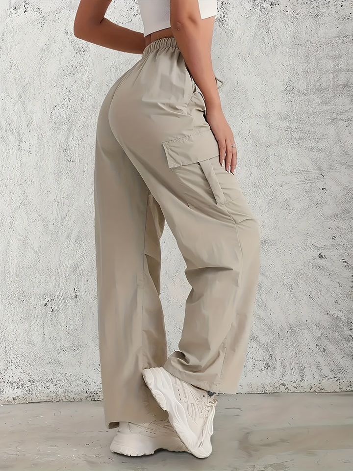 Corinne | Pantalon Cargo Fluide à Taille Coulissée