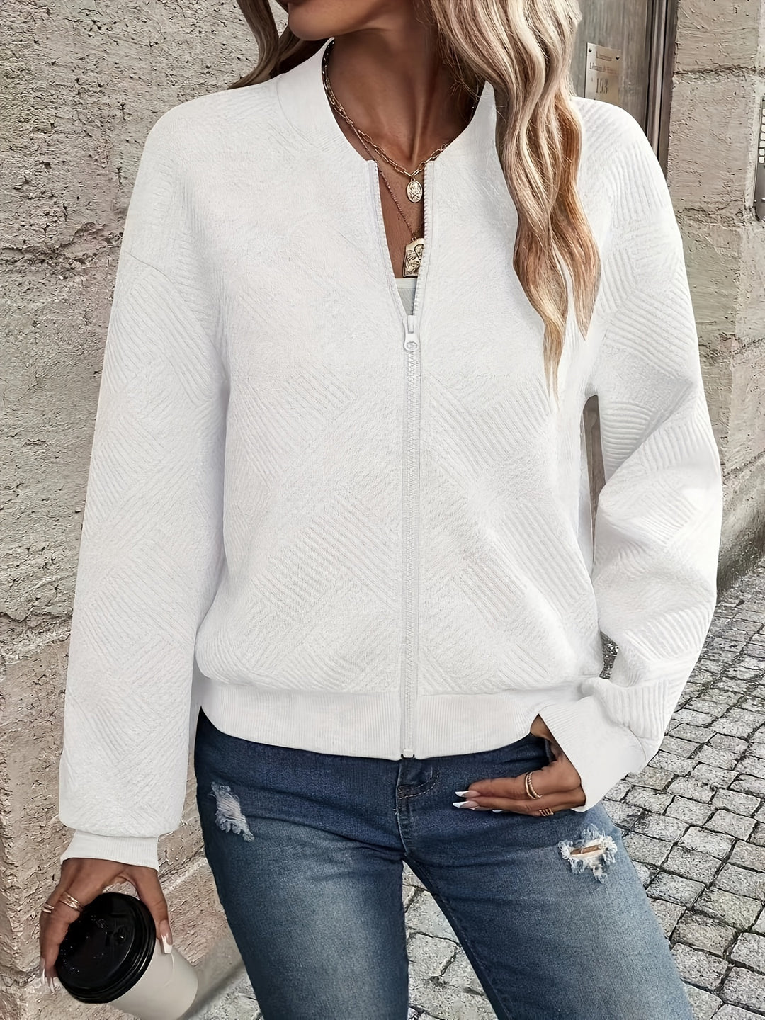Charlotte | Veste Zippée Texturée