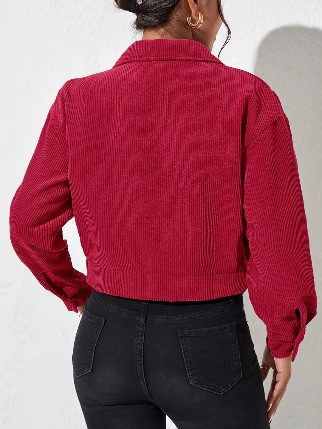 Léa | Veste Courte Boutonnée à Col