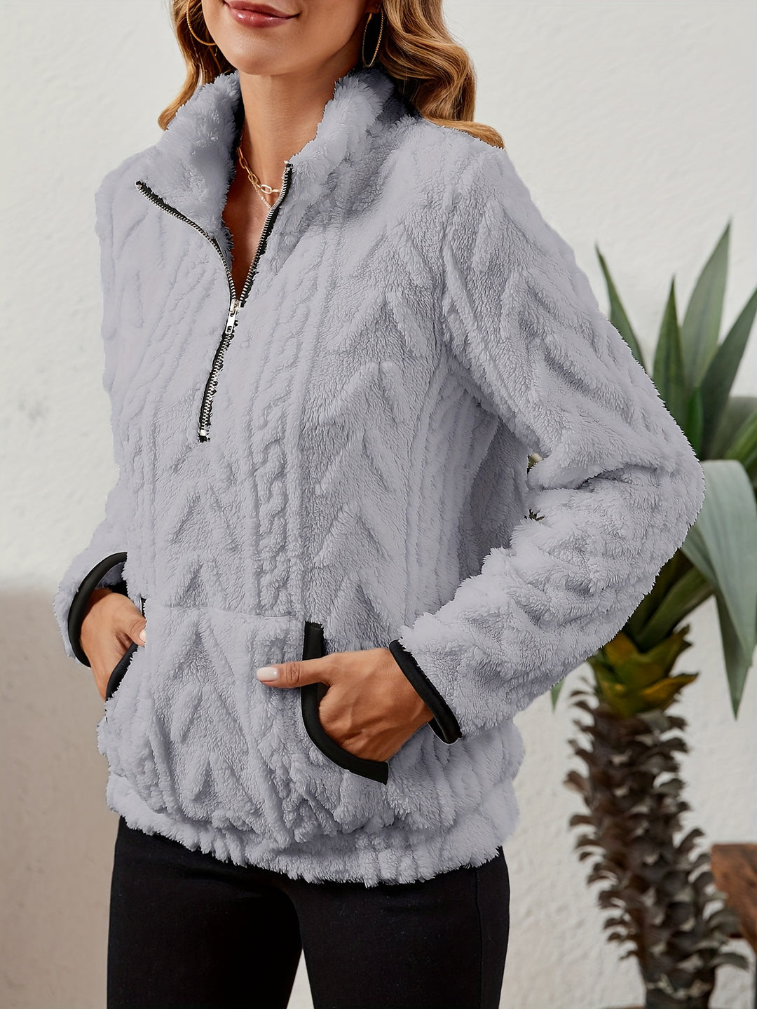 Faustine | Pull Texturé Col Zippé