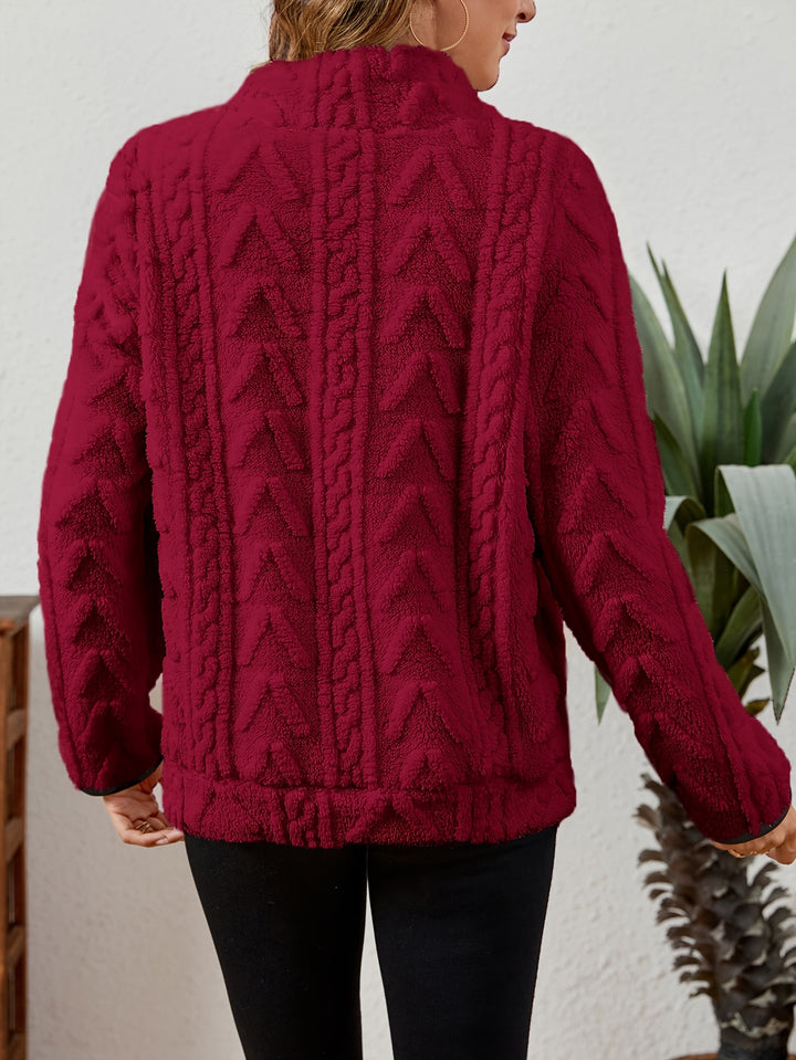 Faustine | Pull Texturé Col Zippé