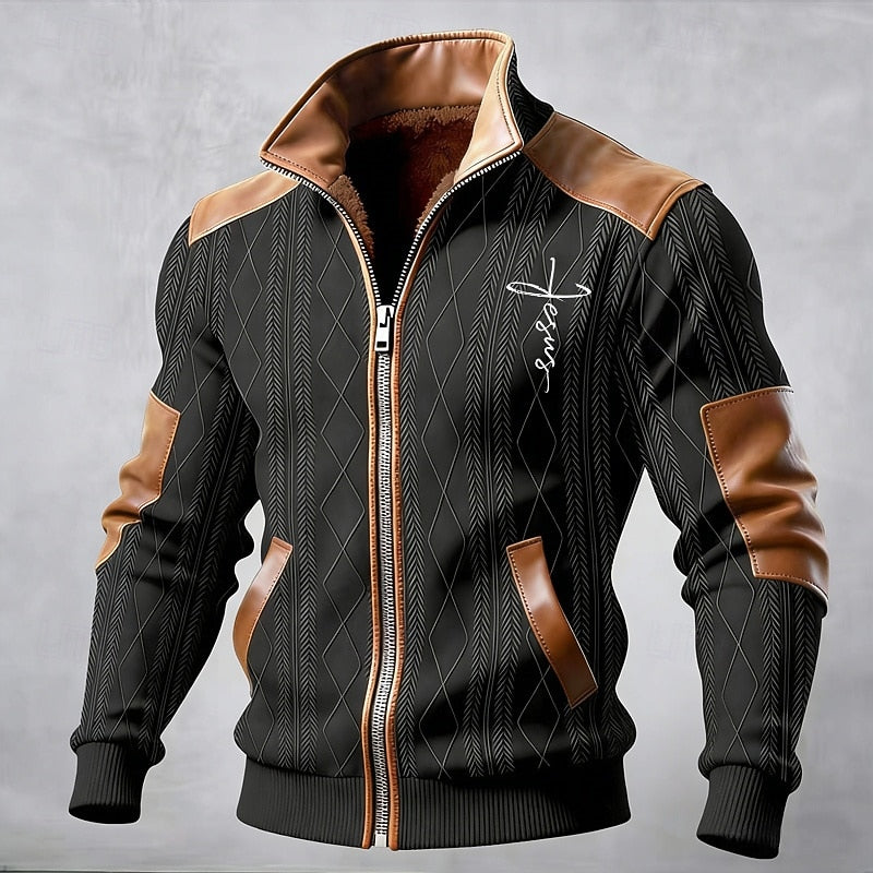 Théodore | Veste Zippée Chaleureuse à Col Montant