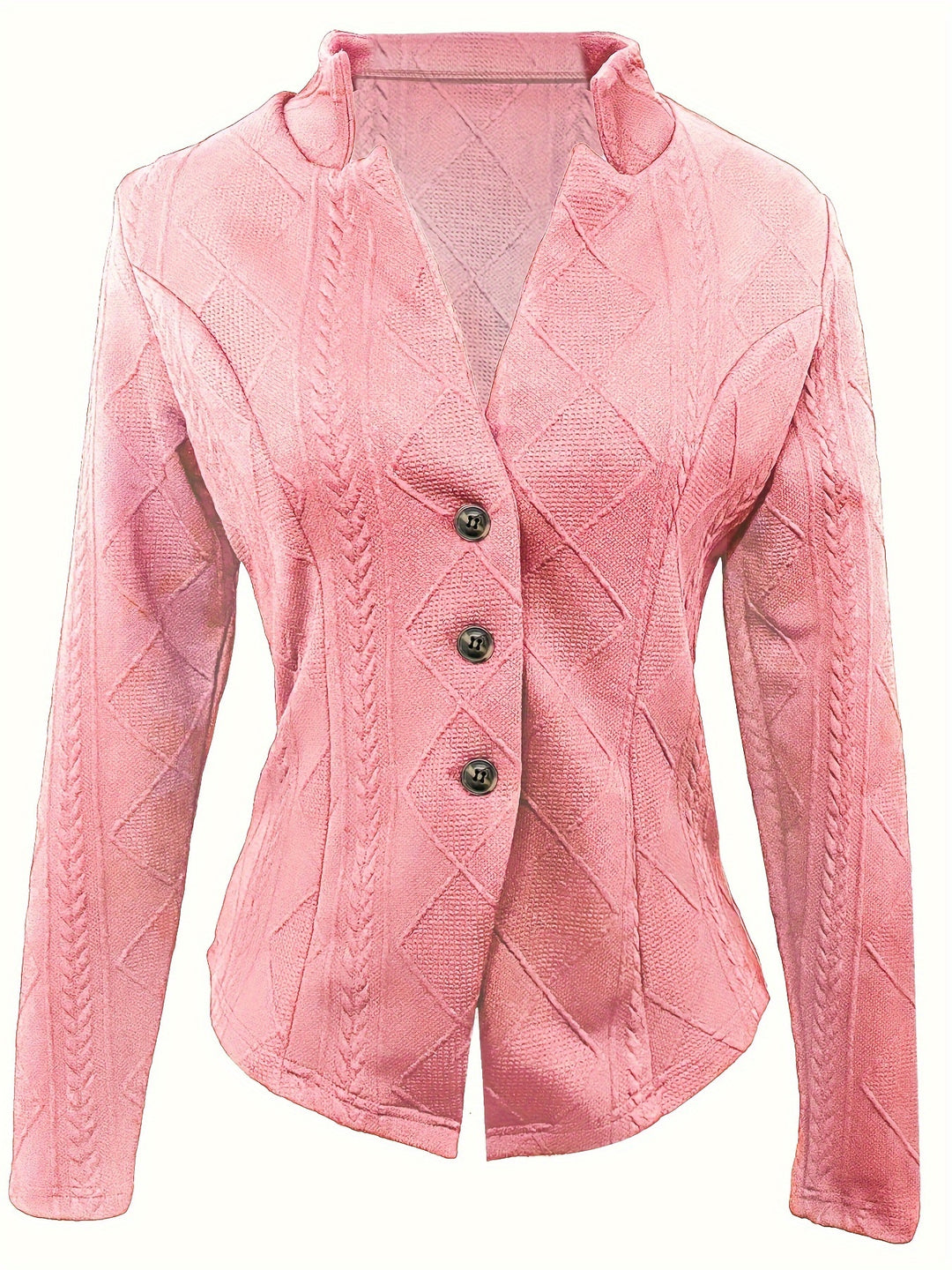 Ghislaine | Veste Texturée Cintrée à Boutons