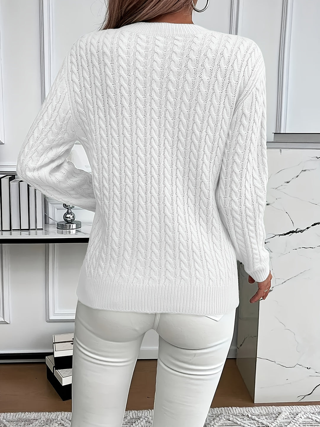 Emmanuelle | Pull Torsadé Coupe Ample