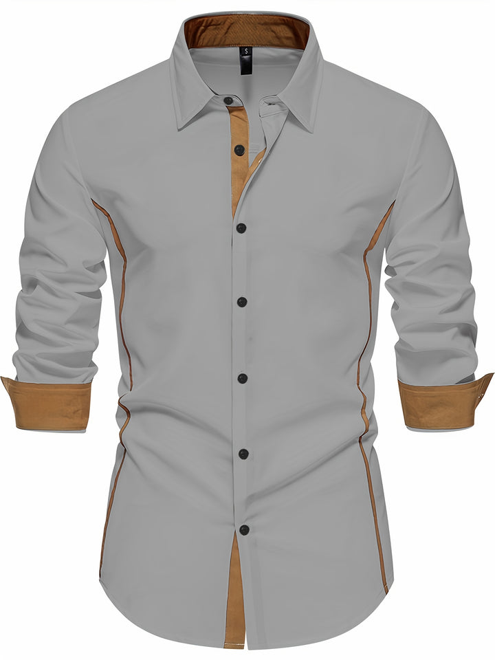 Xavier | Chemise Ajustée à Détails Contrastés