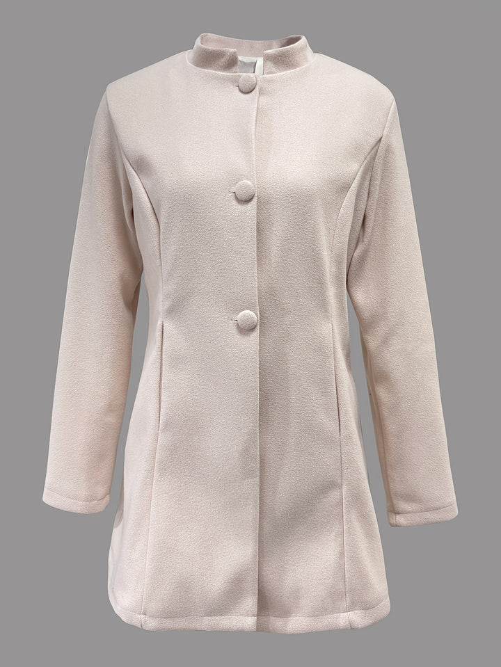 Agnès | Manteau Élégant Mi-Long à Col Montant