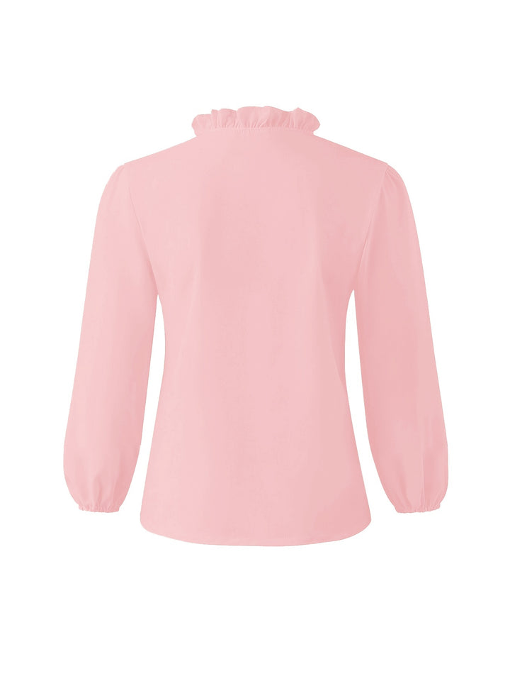 Charlotte | Blouse Fluide à Col V et Volants