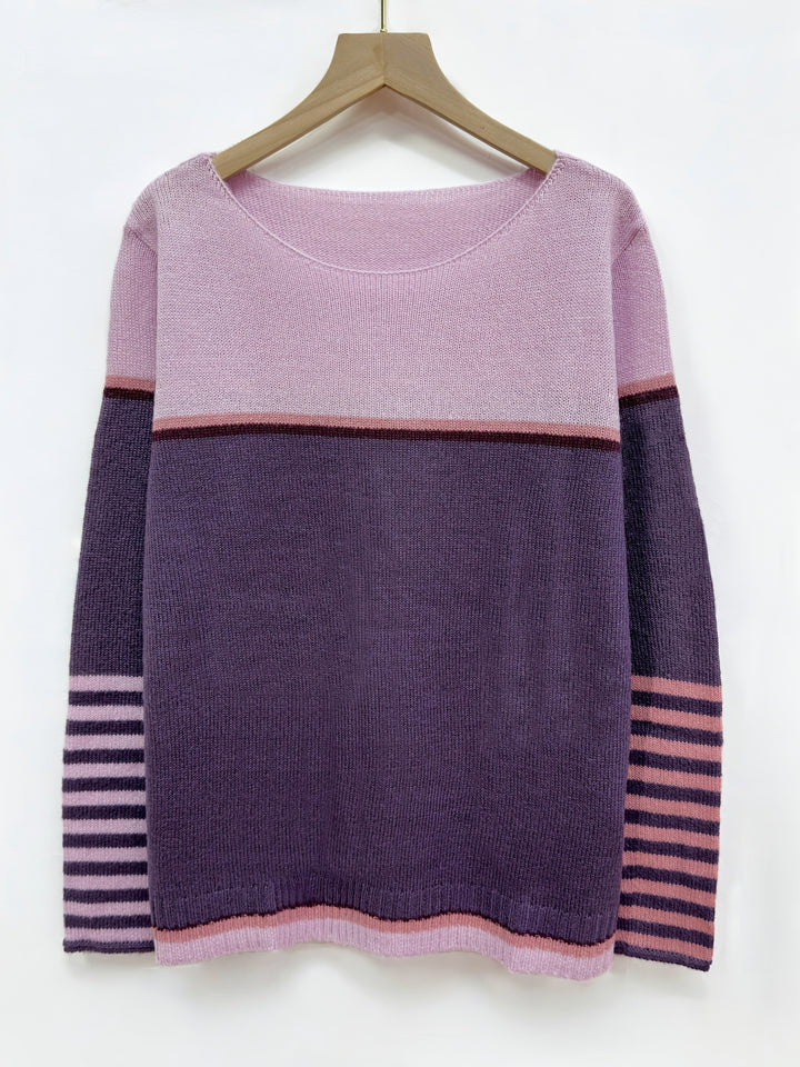 Amandine | Pull Color-Block à Manches Longues